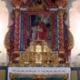 Le retable avec tableau de saint Blaise.